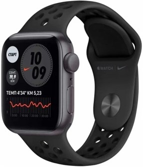 Смарт-часы Apple Watch SE (2022) GPS 44 мм Nike Band S/M (130-180 мм) "тёмная ночь" (Midnight) TB1402