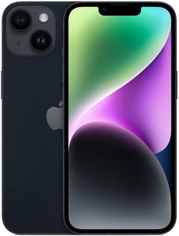 Смартфон Apple iPhone 14 128 GB Dual SIM (nano SIM + eSIM) тёмная ночь (Midnight) TB1467