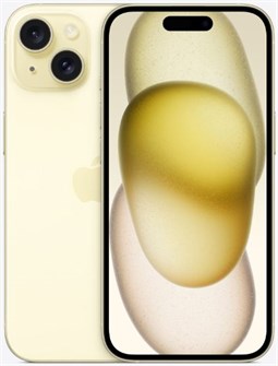 Смартфон Apple iPhone 15 Plus 128 GB Dual SIM (eSIM) жёлтый (Yellow) TB1577