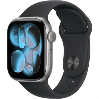 Умные часы Apple Watch Series 11 46 мм S/M 130-200 мм Space Gray Aluminium Case Black Sport Band TB1996