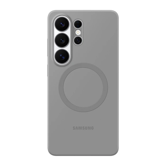 Чехол Samsung Silicone Magnet Case для Galaxy S26 Ultra серый (Gray)