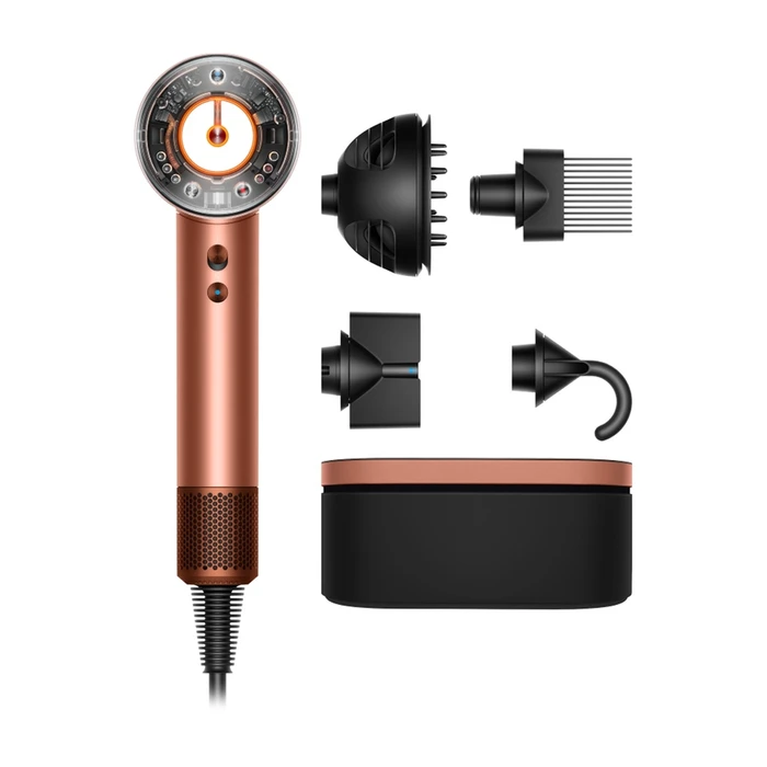 Фен Dyson Supersonic Nural HD16 янтарный шёлк (Amber Silk) + кейс