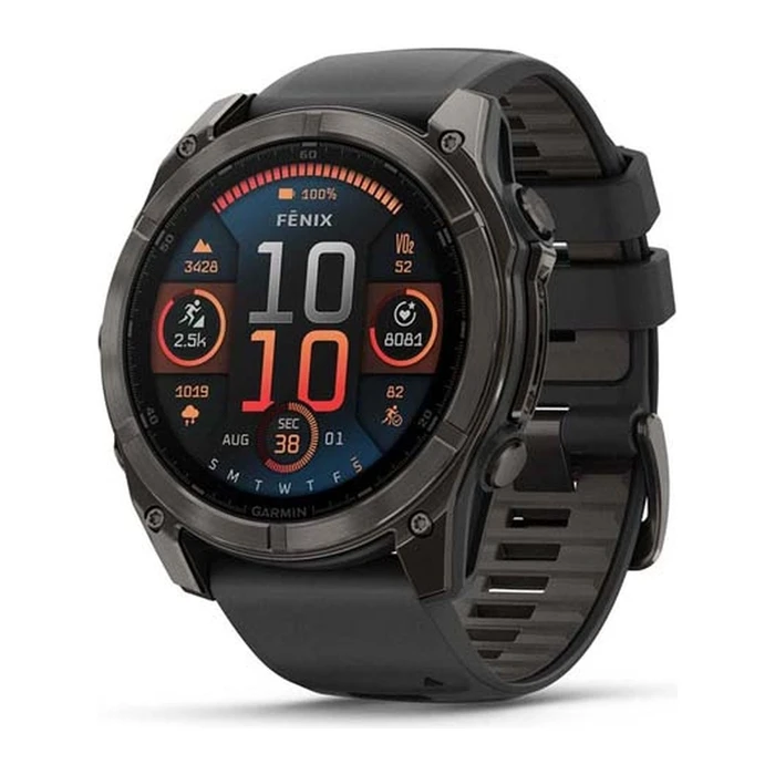 Умные часы Garmin Fenix 8 51 мм AMOLED Slate Gray Steel/Black серый (Slate Gray)