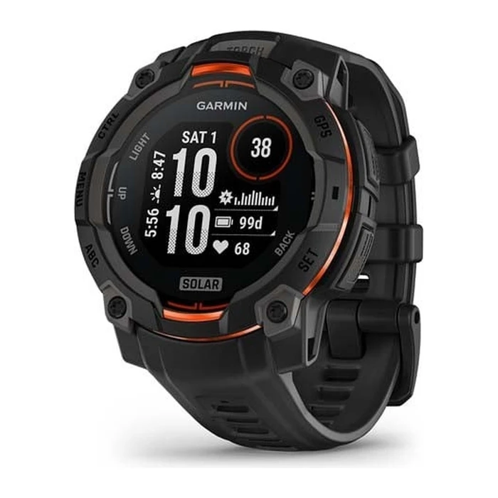 Умные часы Garmin Instinct 3 45 мм Solar чёрный (Black)