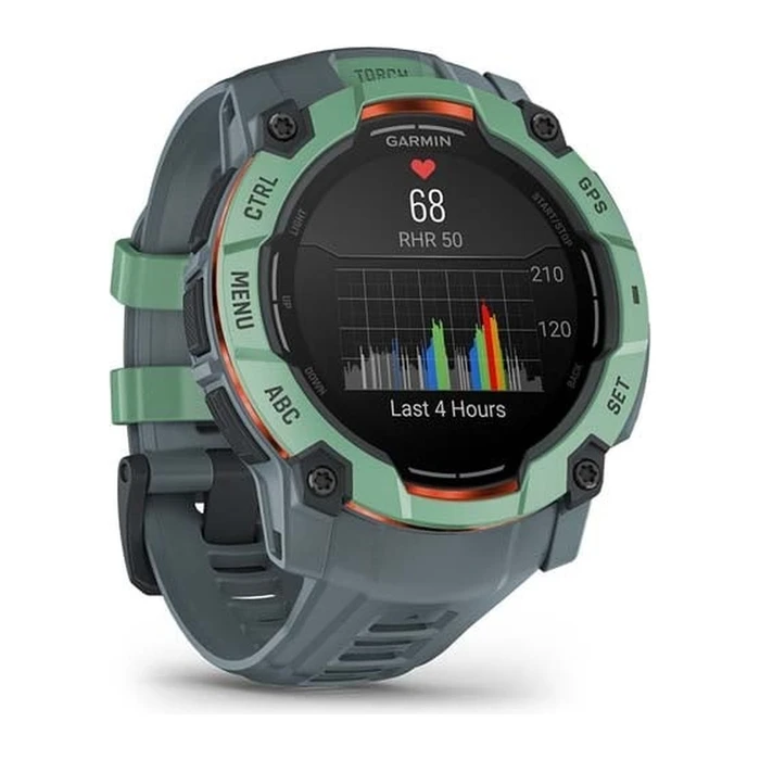 Умные часы Garmin Instinct 3 50 мм AMOLED Neo Tropic with Twilight Band зелёный