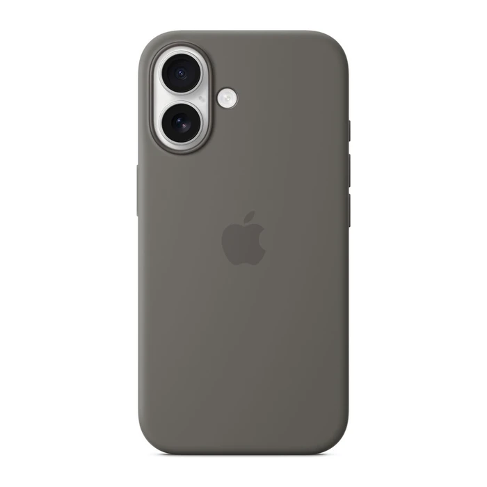 Чехол Apple iPhone 16 Silicone Case with MagSafe (MYY33) серый камень (Stone Gray)