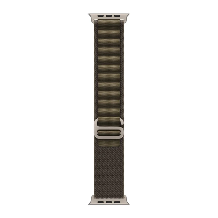 Ремешок Apple Watch Alpine Loop 49 мм M (MK7A4) тёмно-оливковый (Dark Olive), натуральная фурнитура