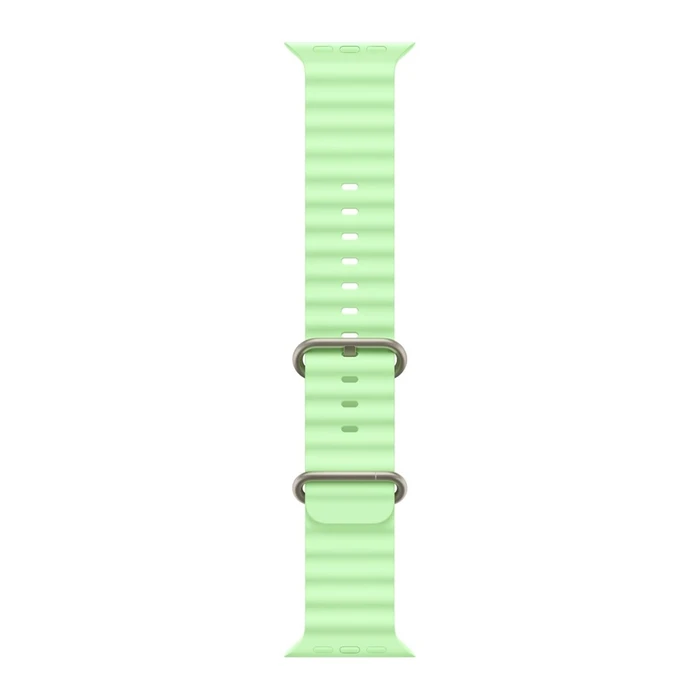 Ремешок Apple Watch Ocean Band 49 мм (MGCF4) неоновый зелёный (Neon Green), натуральная фурнитура