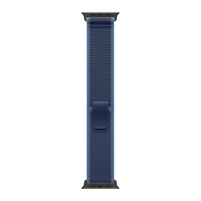 Ремешок Apple Watch Trail Loop 49 мм S/M (MG9Q4) синий/ярко-синий (Blue/Bright Blue), чёрная фурнитура