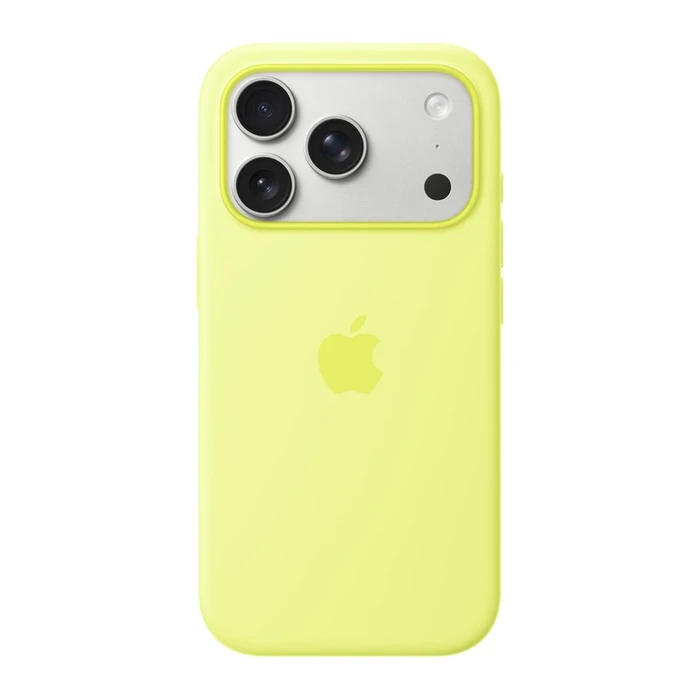 Чехол Apple iPhone 17 Pro Silicone Case with MagSafe (MGFF4) неоновый жёлтый (Neon Yellow)