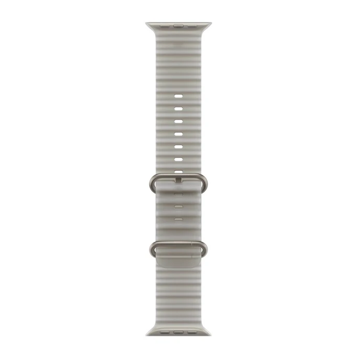 Ремешок Apple Watch Ocean Band 49 мм (MK7K4) полупрозрачный серый (Translucent Grey), натуральная фурнитура