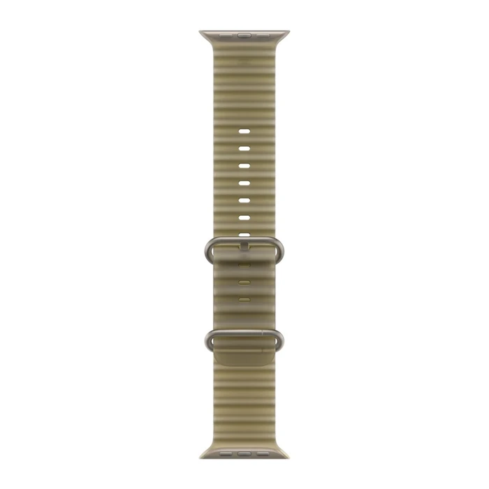 Ремешок Apple Watch Ocean Band 49 мм (MK7M4) полупрозрачный ламинария (Translucent Kelp), натуральная фурнитура