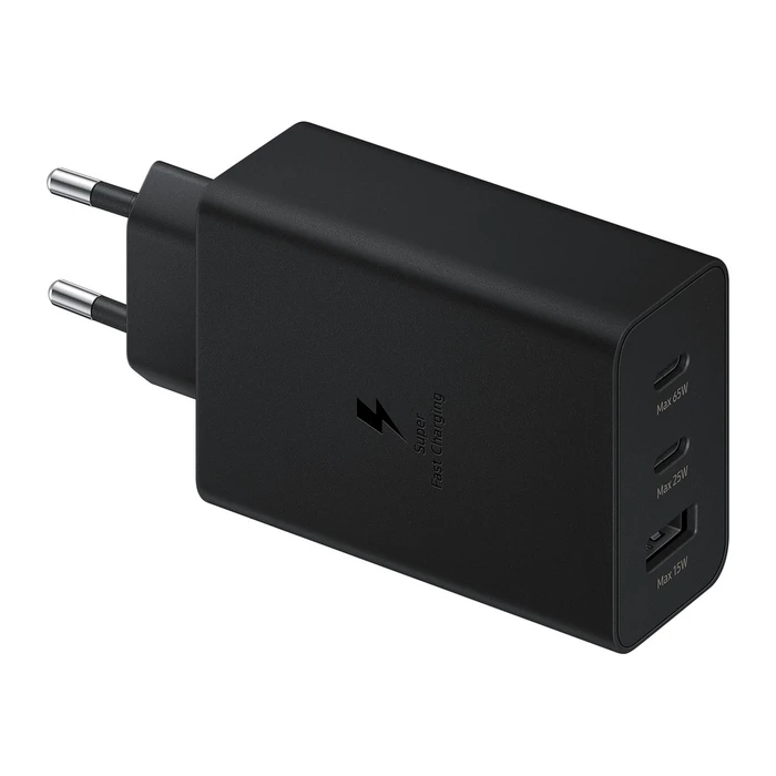 Сетевое зарядное устройство Samsung EP-T6530 65W Trio чёрный (Black)