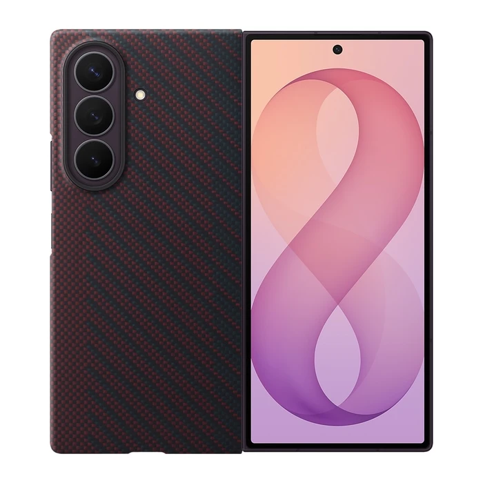 Чехол Samsung Carbon Magnet Case для Galaxy Z Fold 8 Ultra тёмно-бордовый (Violet)