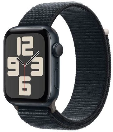 Умные часы Apple Watch SE (2023) 44 мм, корпус алюминий тёмная ночь (Midnight), ремешок Sport Loop тёмная ночь (Midnight)