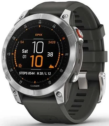 Умные часы Garmin Epix (Gen 2) Sapphire серый стальной