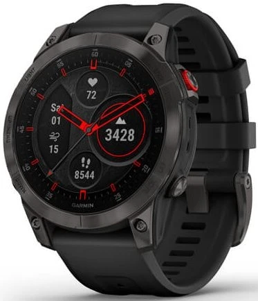 Умные часы Garmin Epix (Gen 2) Sapphire титановый чёрный (Black)