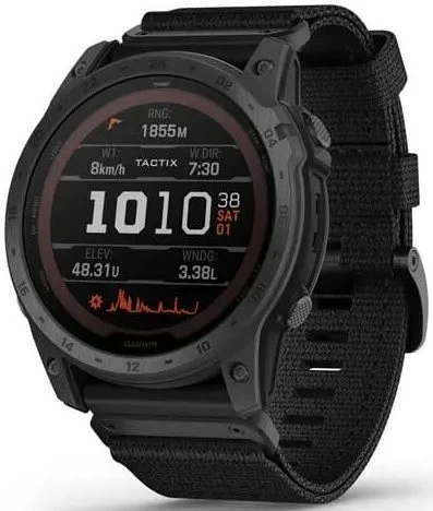 Умные часы Garmin Tactix 7 Pro Ballistics Edition с чёрным нейлоновым ремешком
