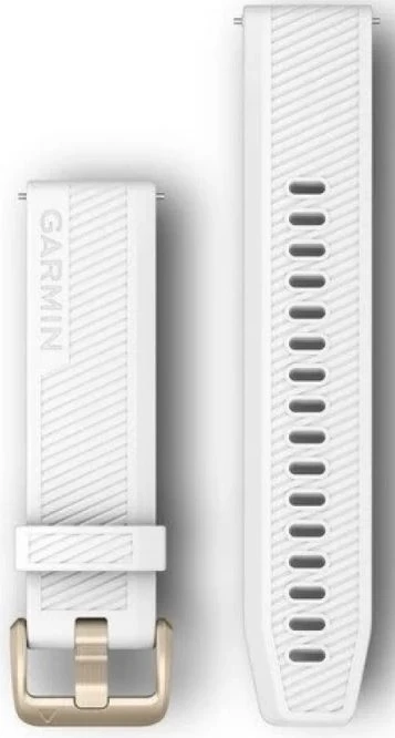 Ремешок Garmin Quick Release 20 мм White Silicone with Light Gold Hardware