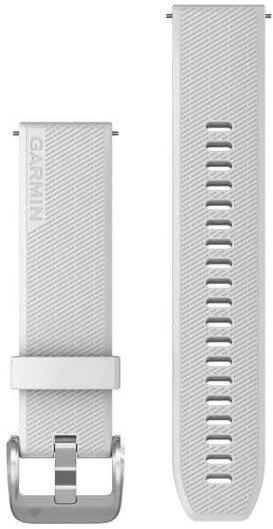 Ремешок Garmin Quick Release 20 мм White Silicone with Polished Silver Hardware