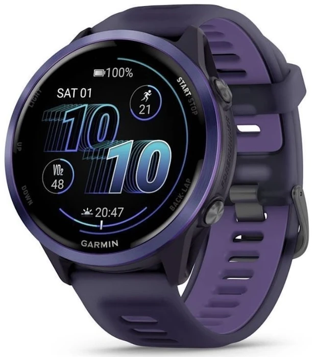 Умные часы Garmin Forerunner 570 47 мм Indigo Aluminum with Translucent Imperial Purple/Indigo Band