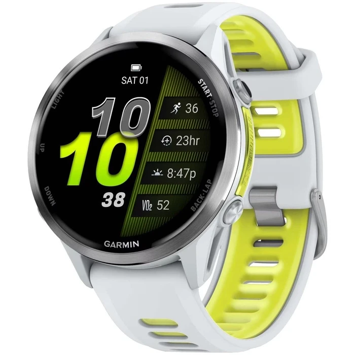 Умные часы Garmin Forerunner 970 Titanium Whitestone/Translucent Amp Yellow