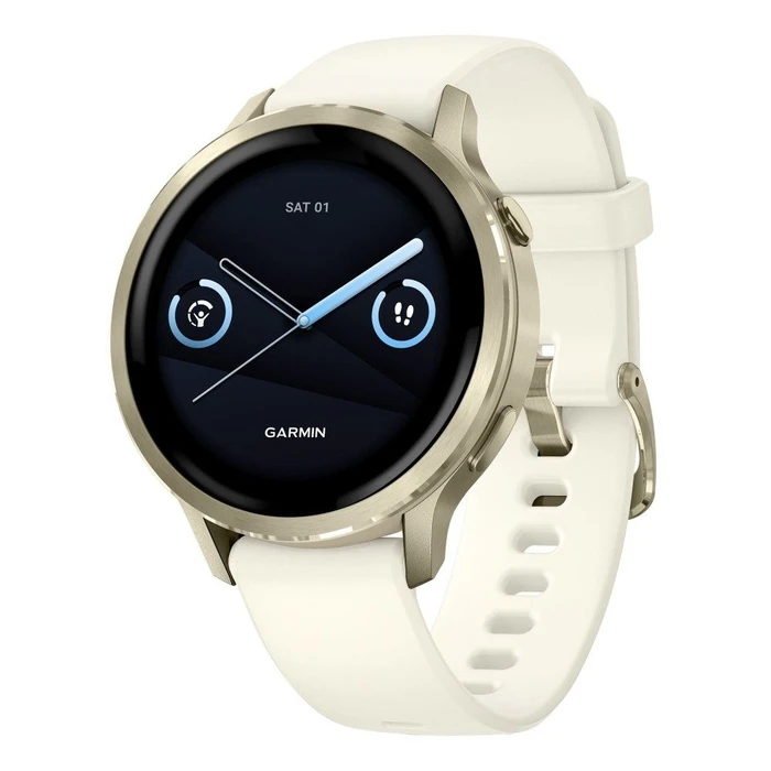 Умные часы Garmin Venu 4 41 мм Lunar Gold/Bone