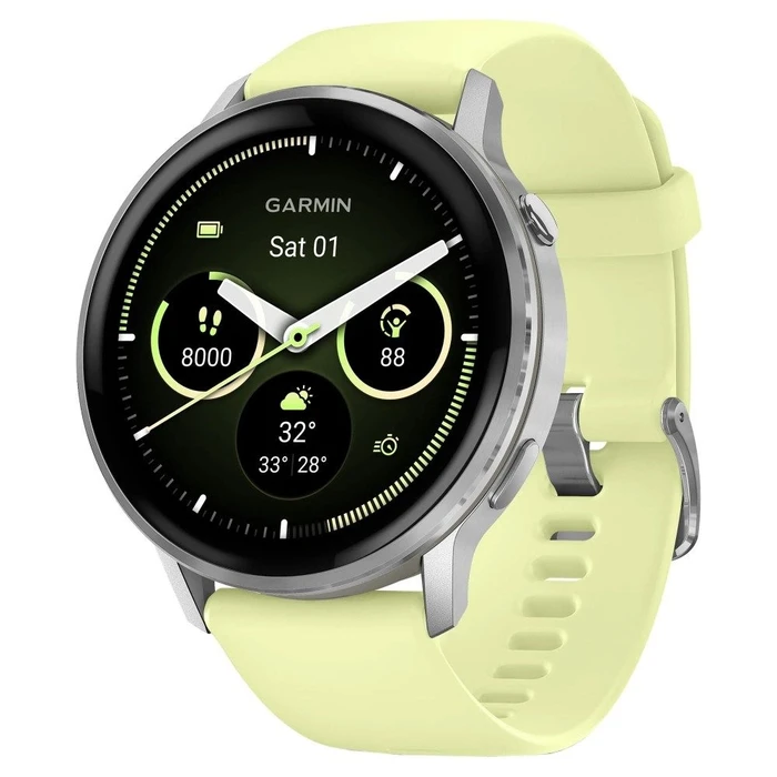 Умные часы Garmin Venu 4 45 мм Silver/Citron