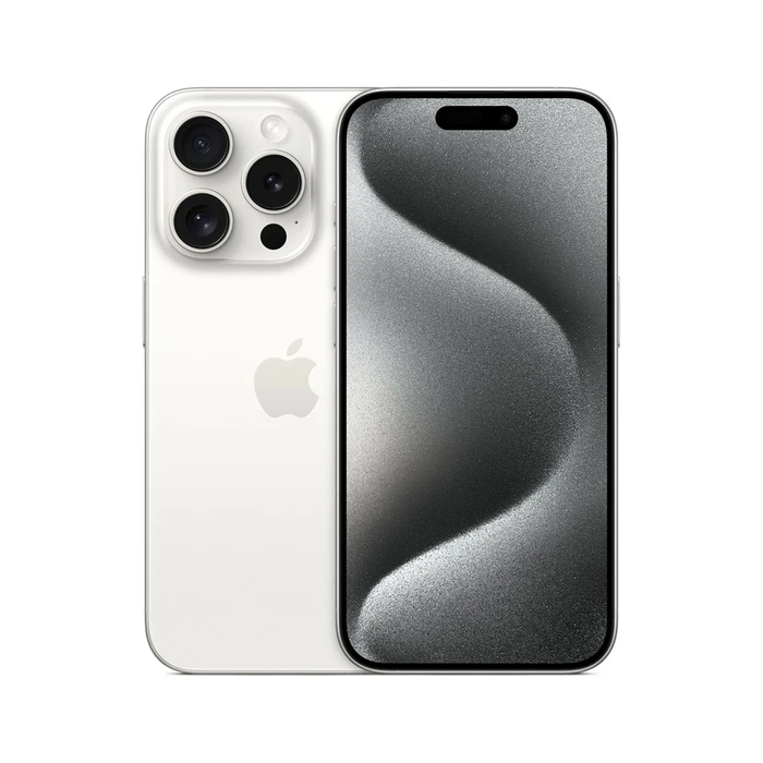 Смартфон Apple iPhone 15 Pro 128 GB (nano SIM + eSIM) белый титан (White Titanium)