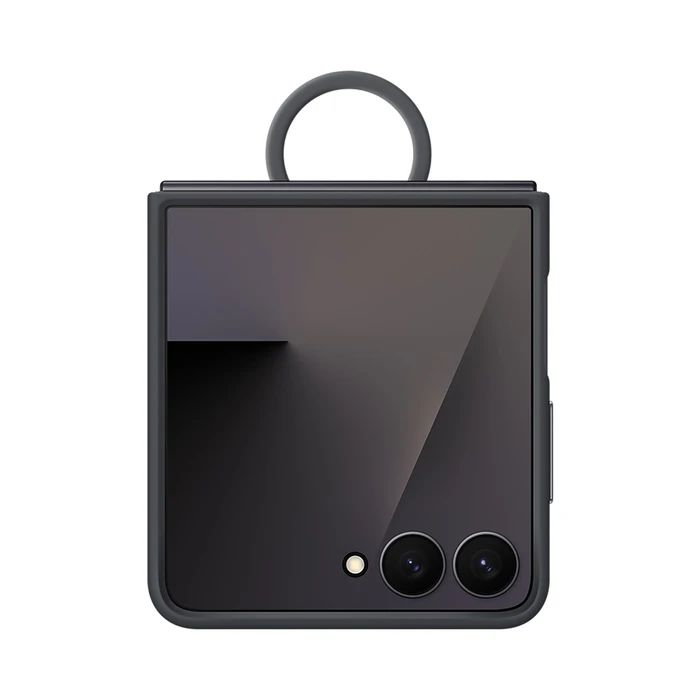 Чехол Samsung Silicone Case Ring для Galaxy Z Flip 7 чёрный (Black)