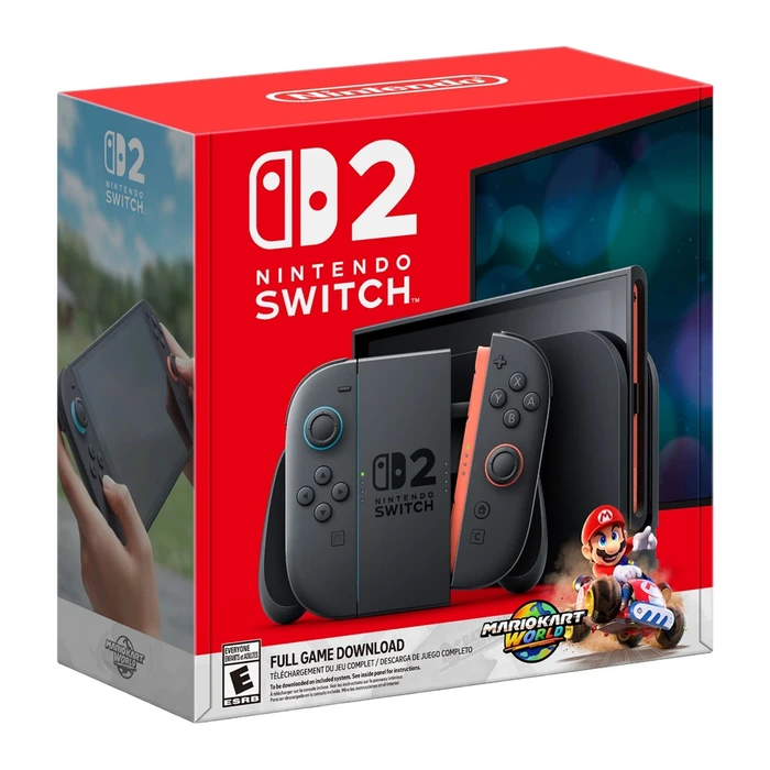 Игровая приставка Nintendo Switch 2 256 GB Mario Kart World Bundle голубой/красный (Light Blue/Light Red)
