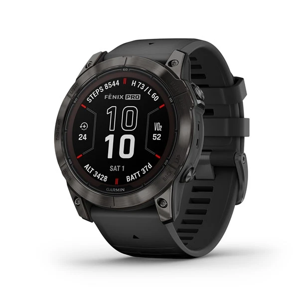 Умные часы Garmin Fenix 7X Pro Sapphire Solar Carbon Gray DLC Titanium серый (Carbon Gray)