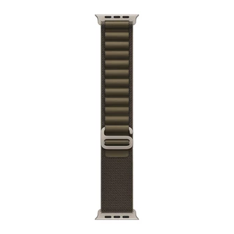 Ремешок Apple Watch Alpine Loop 49 мм M (MK7A4) тёмно-оливковый (Dark Olive), натуральная фурнитура