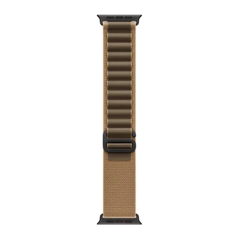 Ремешок Apple Watch Alpine Loop 49 мм M (MKF44) пустынный (Desert), чёрная фурнитура