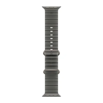 Ремешок Apple Watch Ocean Band 49 мм (MK7P4) полупрозрачный чёрный (Translucent Black), натуральная фурнитура