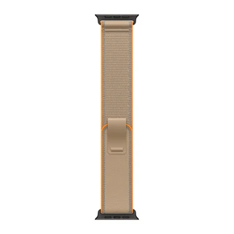 Ремешок Apple Watch Trail Loop 49 мм M/L (MKAJ4) песочный (Sand), чёрная фурнитура