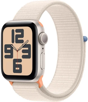 Умные часы Apple Watch SE (2023) 40 мм, корпус алюминий сияющая звезда (Starlight), ремешок Sport Loop сияющая звезда (Starlight)