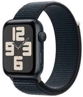 Умные часы Apple Watch SE (2024) 40 мм, корпус алюминий тёмная ночь (Midnight), ремешок Sport Loop тёмная ночь (Midnight)