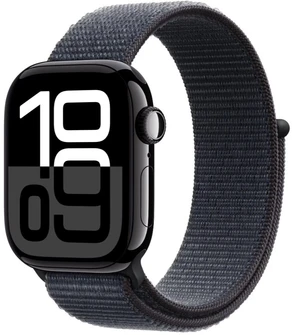 Умные часы Apple Watch Series 10 42 мм, корпус алюминий глубокий чёрный (Jet Black), ремешок Sport Loop чёрный (Black)