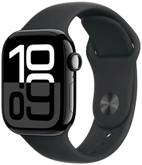 Умные часы Apple Watch Series 10 46 мм, корпус алюминий глубокий чёрный (Jet Black), ремешок Sport Band чёрный (Black) M/L