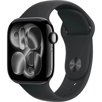 Умные часы Apple Watch Series 11 46 мм, корпус алюминий глубокий чёрный (Jet Black), ремешок Sport Band чёрный (Black) M/L