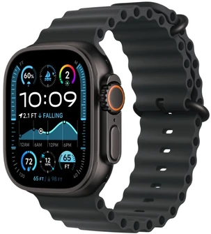 Умные часы Apple Watch Ultra 2 49 мм, корпус титан (Titanium), ремешок Ocean Band чёрный (Black)