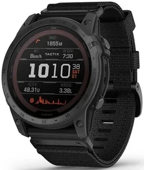 Умные часы Garmin Tactix 7 Pro Ballistics Edition с чёрным нейлоновым ремешком