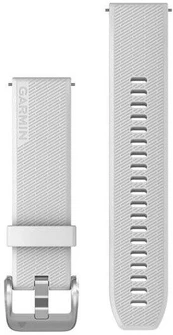 Ремешок Garmin Quick Release 20 мм White Silicone with Polished Silver Hardware