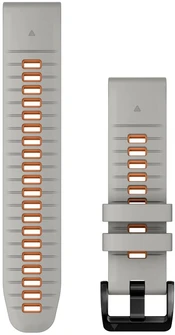 Ремешок Garmin QuickFit 22 мм Fog Gray/Emder Orange Silicone