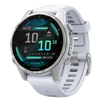 Умные часы Garmin Fenix 8 43 мм AMOLED Silver/Whitestone белый