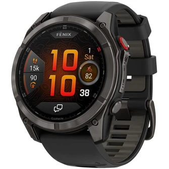 Умные часы Garmin Fenix 8 Pro 51 мм AMOLED Sapphire Carbon Gray DLC Titanium Black/Pebble Gray