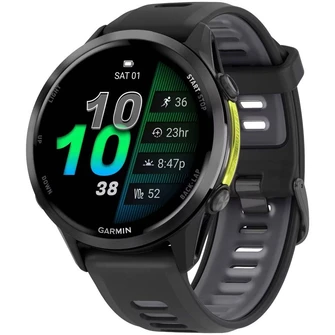 Умные часы Garmin Forerunner 970 Carbon Grey DLC Titanium Black/Translucent Whitestone