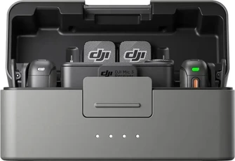 Беспроводной микрофон DJI Mic 3 (2 TX + 1 RX + Charging Case) чёрный (Black)