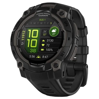 Умные часы Garmin Instinct 3 50 мм AMOLED Black with Charcoal Band чёрный (Black)